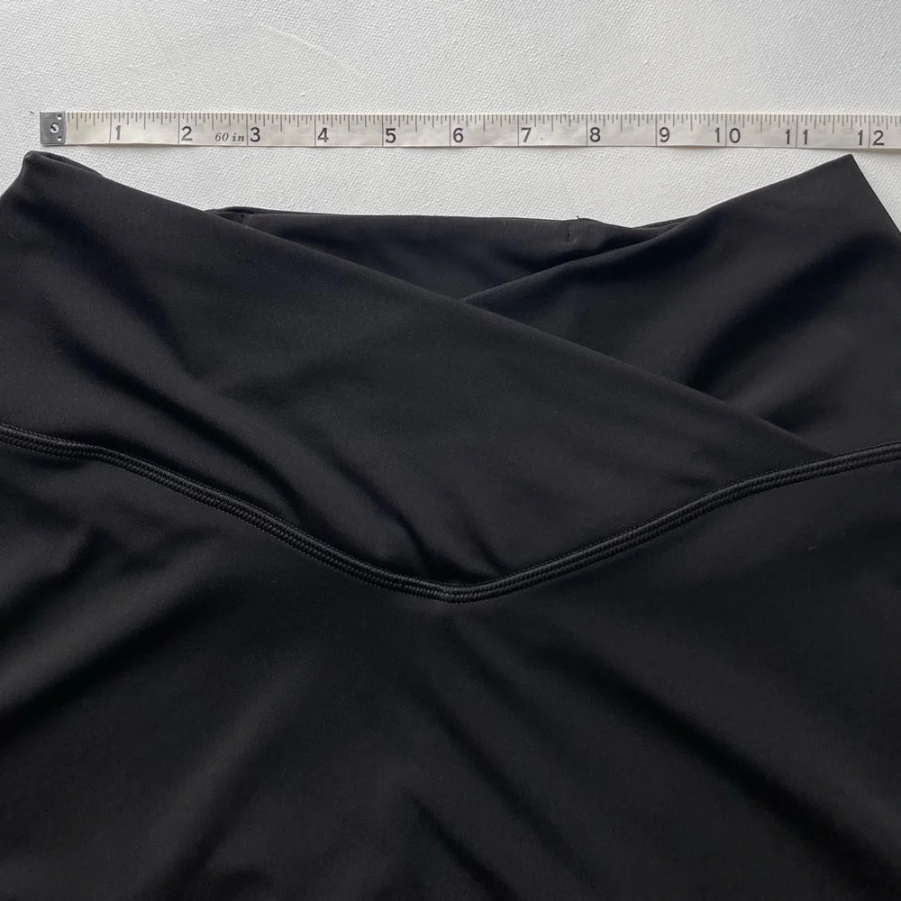 Offline By AERIE Black Athletic Pull-On Crossover Tennis Skort Black‎ Sz L